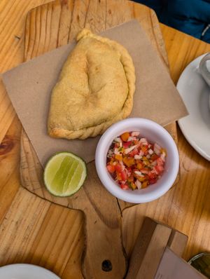 Empanada (mushroom) at Green Point in Cusco