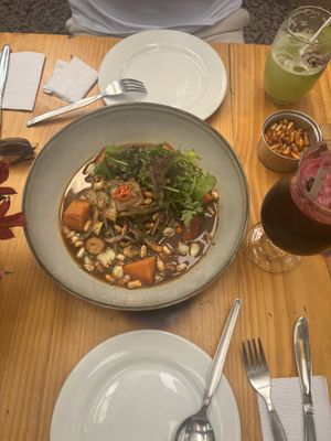 Ceviche de setas  at Green Point in Cusco