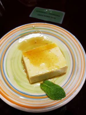 Dessert - panacotta at Green Point in Cusco