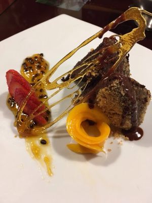 Devine chocolate cake at Green Point in Cusco