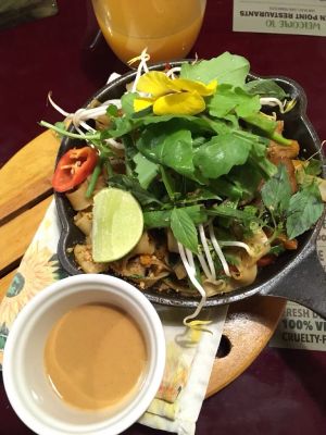 Spicy flavourful Pad Thai at Green Point in Cusco