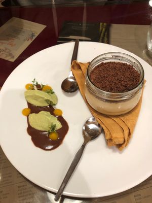 Chocolate mousse  at Green Point in Cusco