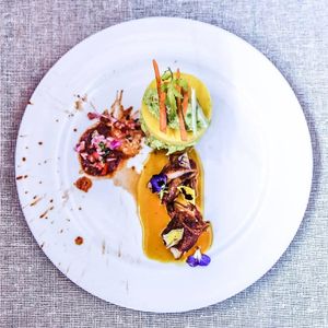 Causa vegana at Green Point in Cusco