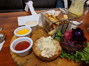 Quinoa burger at Green Point in Cusco