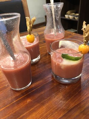 Juices at Green Point in Cusco