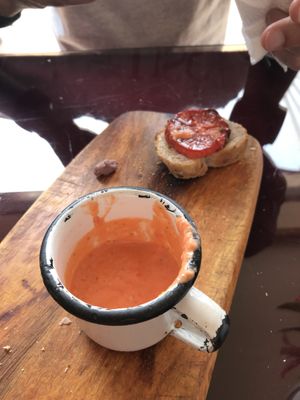 Tomato soup at Green Point in Cusco
