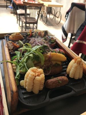 Grilled vegetables for 2 at Green Point in Cusco