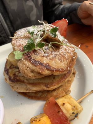 Banana pancakes at Green Point in Cusco