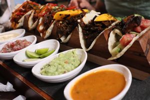 Taco's to share at Green Point in Cusco