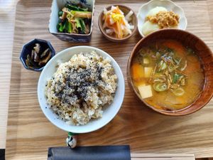 Japanese set meal at Aono Cafe - Namba in Osaka