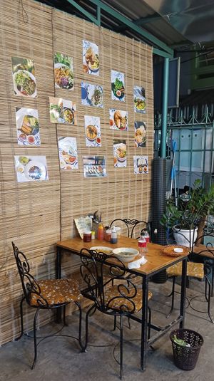 Outdoor seating at Quán Chay Phước Vegan in Da Nang