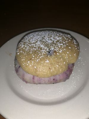 Lemon and blueberry whoopie pie. Delicious!!  at Flatbread Company in North Conway