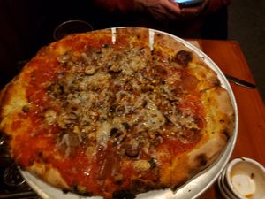 Vegan veggies at Flatbread Company in North Conway