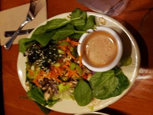 Awesome salad at Flatbread Company in North Conway