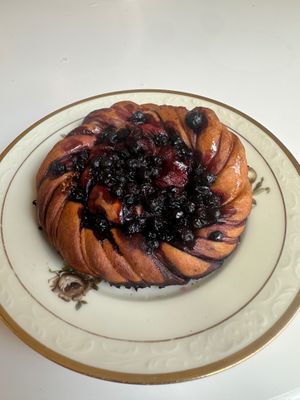 Blueberry pastry at Kaffe Bageri Stockholm in Krakow