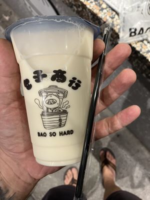soy milk (they also have black sesame soy milk)  at BAO SO HARD - 包子商行 in Taipei