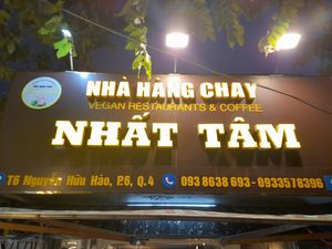 Sign at Nhất Tâm in Ho Chi Minh City