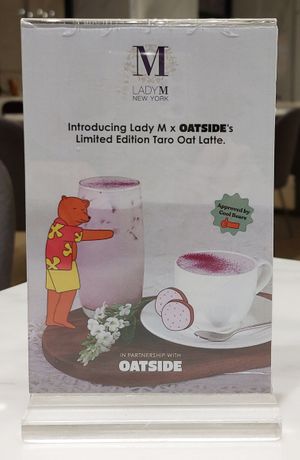 Taro Oat Latte at Lady M in Hong Kong Island