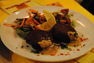 Falafel Plate.  Absolutely delicious! at Casablanca Moroccan Restaurant in Nagoya