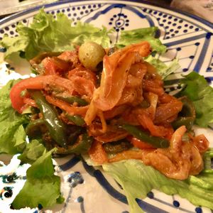 stewed pepper salad at Casablanca Moroccan Restaurant in Nagoya