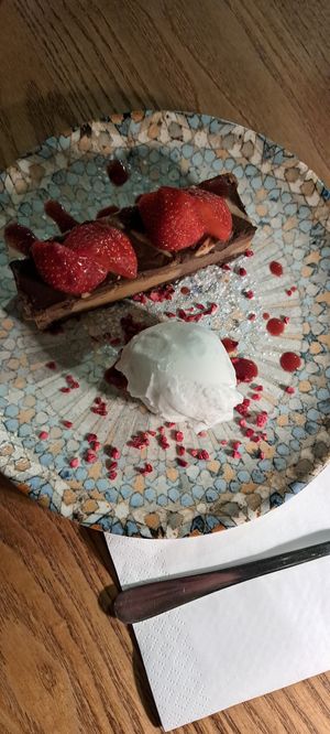 Millionaires style cheesecake at The Fox & Willow in Ayr