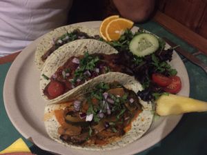 Vegetarian tex mex veganised at Taco y Tequilla in Faro