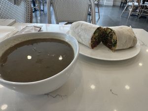 Vegan lentil soupp  at Carrot Express  in Weston