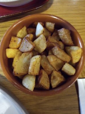 Tasty celery salt fried pitatoes, small portion size at Orso Kitchen & Bar in Cork