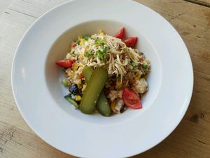 vegetable risotto at Plevel in Prague