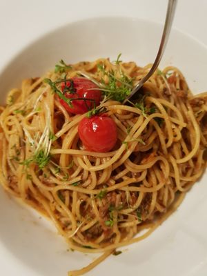 spaghetti at Plevel in Prague