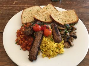 English breakfast at Plevel in Prague