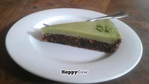 Spirulina cake at Plevel in Prague