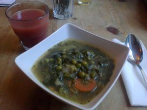Green soup at Plevel at Plevel in Prague