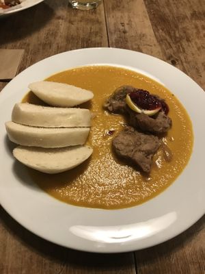 A traditional Czech dish at Plevel in Prague