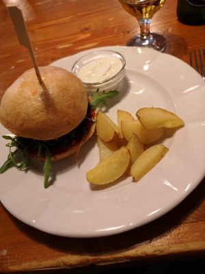 Plevel burger at Plevel in Prague