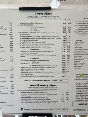 Menu  at Crêpes Paulette Fayetteville in Fayetteville