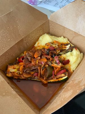 plnene cukety zeleninovou smesi s bramborovou kasi  at Jelica in Prague