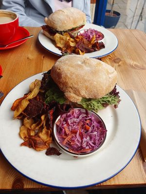 VLT and BLT at the back at Reunion Deli in Belper