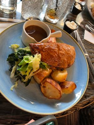 vegan roast with tart at The George Vaults in Rochester