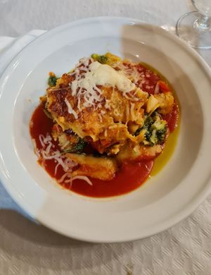 Lasaña vegetal (de verduras con espinacas) at Cafe Mandala in Salamanca