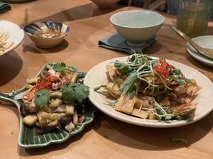 Dried tofu skin salad  at Du Du Xanh in Ho Chi Minh City