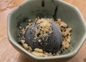 Black sesame ice cream if i remembered right...  at Du Du Xanh in Ho Chi Minh City