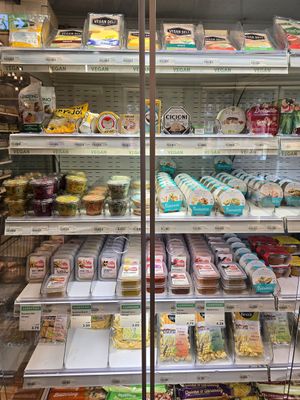 Bread spreads etc in fridge at Gimsel - De Groene Passage in Rotterdam