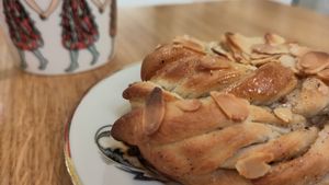 Cardamom bun at Kaffe Bageri Stockholm in Wroclaw