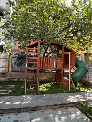 Garden with playgound at Madelie Café in Guanajuato