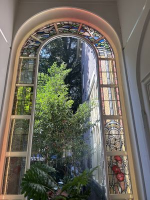 Window to the gardenn  at Stadslokaal in Leiden