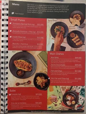 Menu 1 at The Mixer Medellín in Medellin