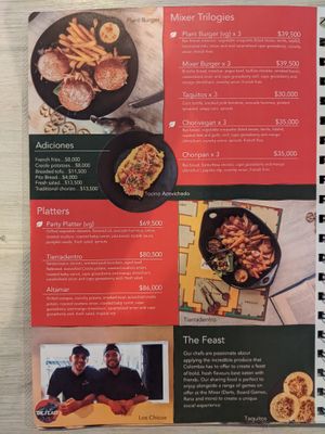 Menu 2 at The Mixer Medellín in Medellin