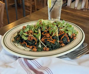 Kale chickpea tacos  at Cooper's in Beacon