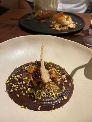 Chocolate & dates mousse   at roots in Porto